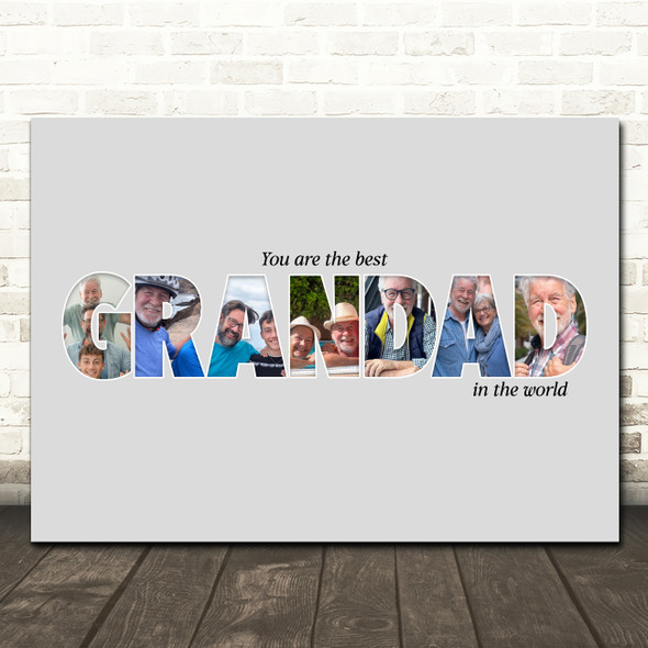 Photo Collage 7-Photo Personalised Gift For Grandad Any Occasion Print Or Canvas