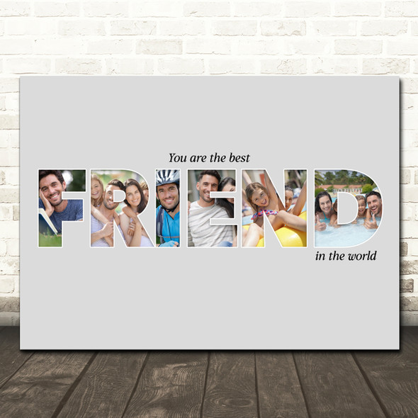 Photo Collage 6-Photo Personalised Gift For Friend Any Occasion Print Or Canvas