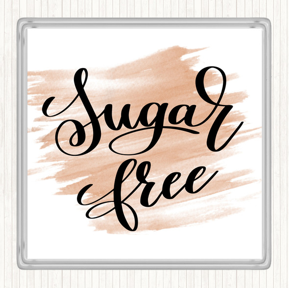 Watercolour Sugar Free Quote Coaster