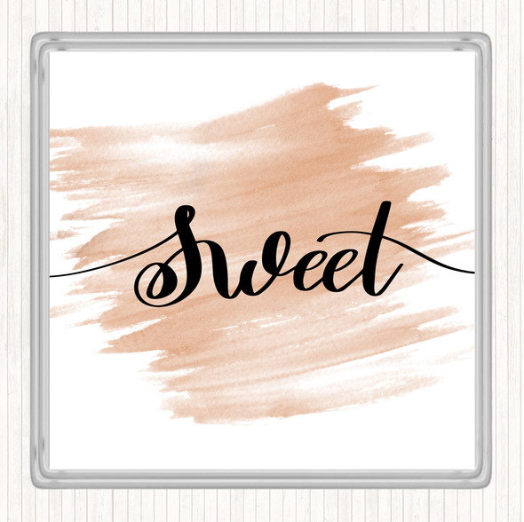 Watercolour Sweet Quote Coaster