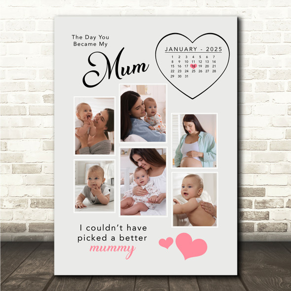 Photo Collage Gift For Mum Mother's Day 6-Photo Calendar My Mum Print Or Canvas