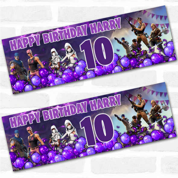 Personalised Party Banner For Kids Birthday Fortnite Any Age