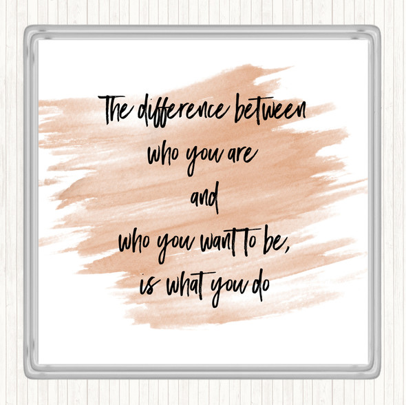 Watercolour Who You Want To Be Quote Coaster