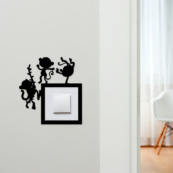 Light Switch Surround Cheeky Monkeys Kids Room Decorative Switch Cover Frame