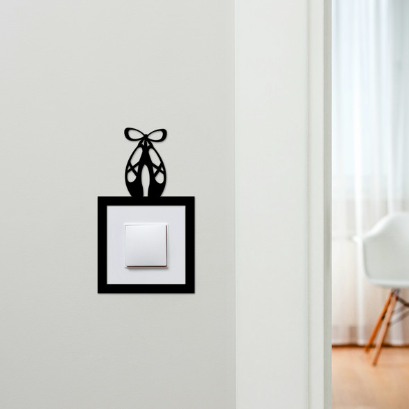 Light Switch Surround Ballet Shoes Kids Room Decorative Switch Plate Cover Frame