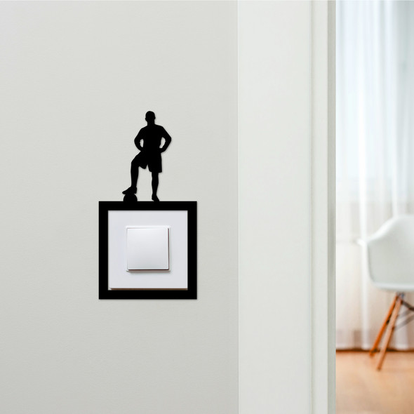 Light Switch Surround Footballer Football Kids Room Decor Switch Cover Frame