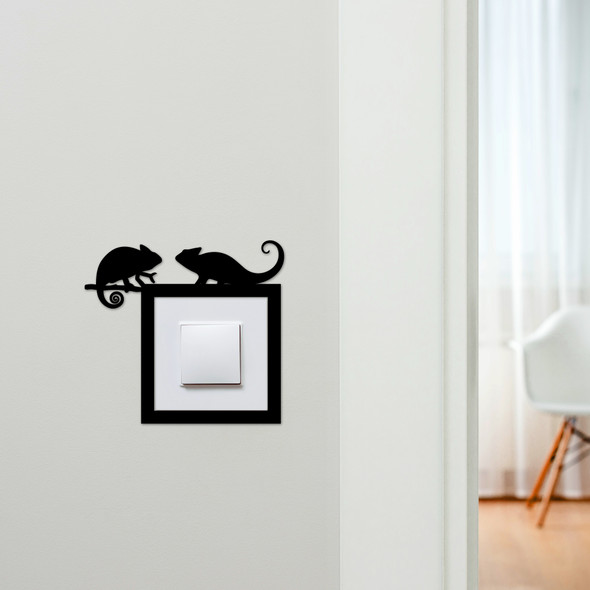 Light Switch Surround Chameleon Lizard Decorative Switch Plate Cover Frame