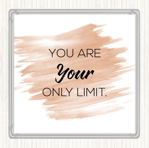 Watercolour Your Limit Quote Coaster