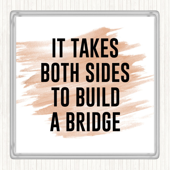 Watercolour Both Sides Quote Coaster