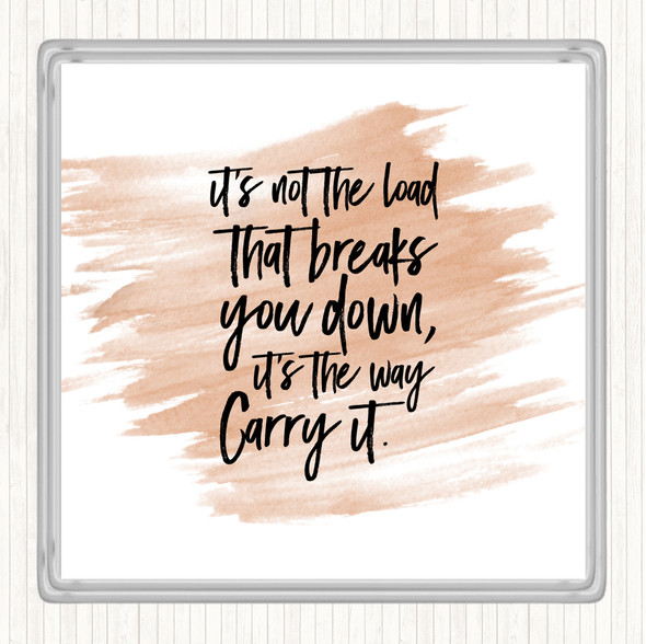 Watercolour Breaks You Down Quote Coaster
