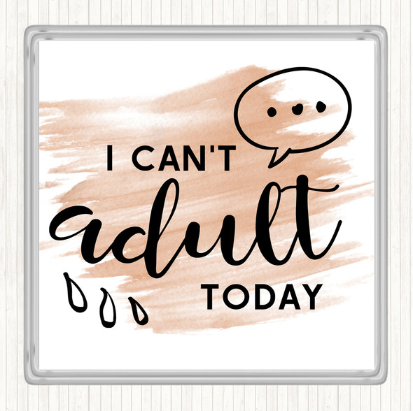 Watercolour Cant adult Quote Coaster