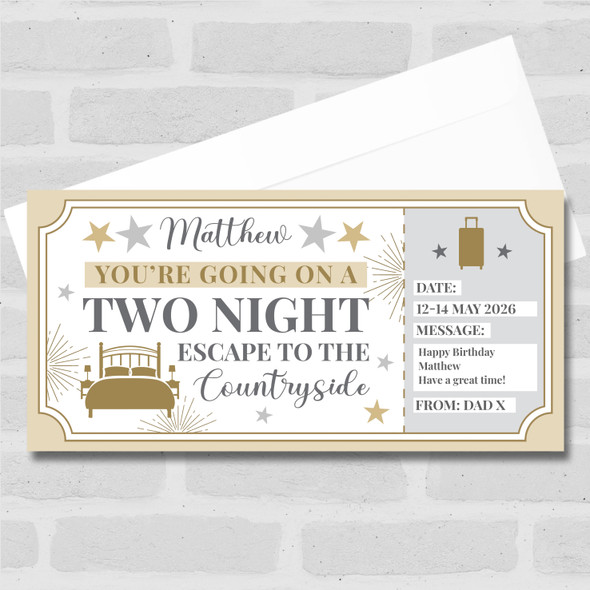 Two Night Escape The Countryside Personalised Gift Voucher Surprise Trip Ticket