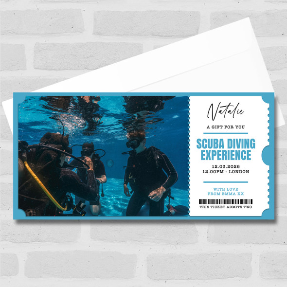 Scuba Diving Experience Personalised Surprise Ticket Gift Voucher