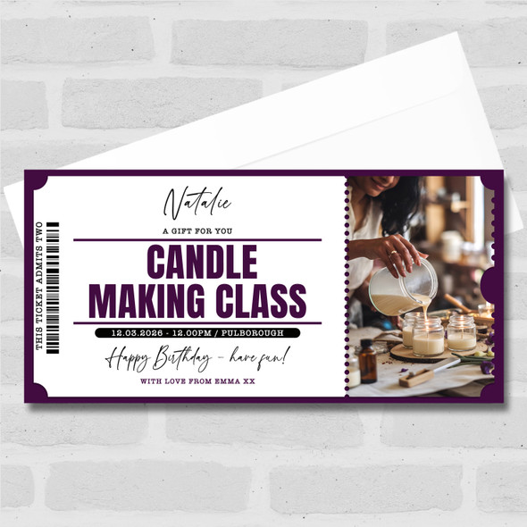 Candle Making Personalised Surprise Ticket Gift Voucher