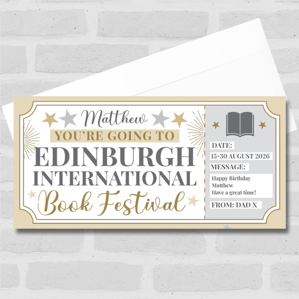 Edinburgh International Book Festival Personalised Surprise Ticket Gift Voucher