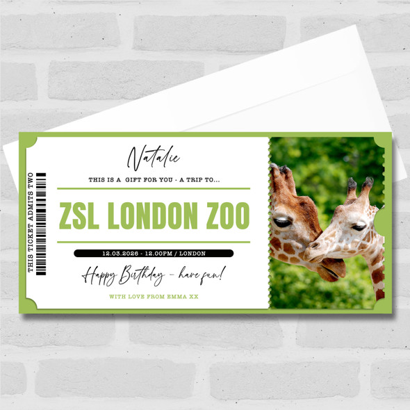 ZSL London Zoo Personalised Surprise Ticket Gift Voucher