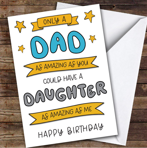 Birthday Card Personalised Dad Amazing