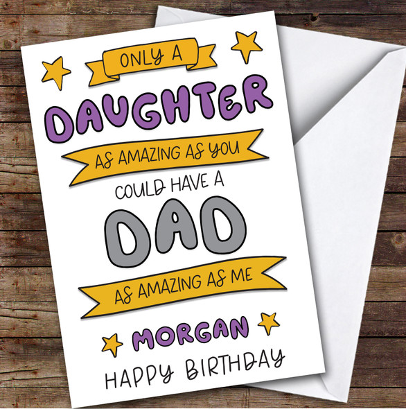 Birthday Card Personalised Amazing Birthday Card Personalised Daughter