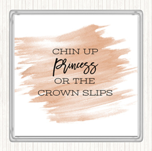Watercolour Crown Slips Quote Coaster