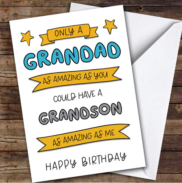 Birthday Card Personalised Amazing Grandad