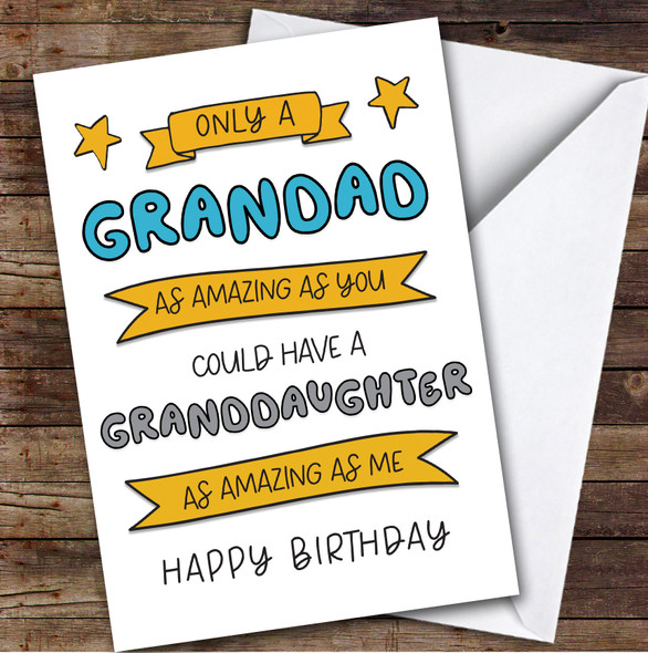 Birthday Card Personalised Grandad Amazing