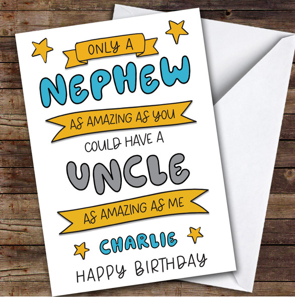 Birthday Card Personalised Nephew Amazing