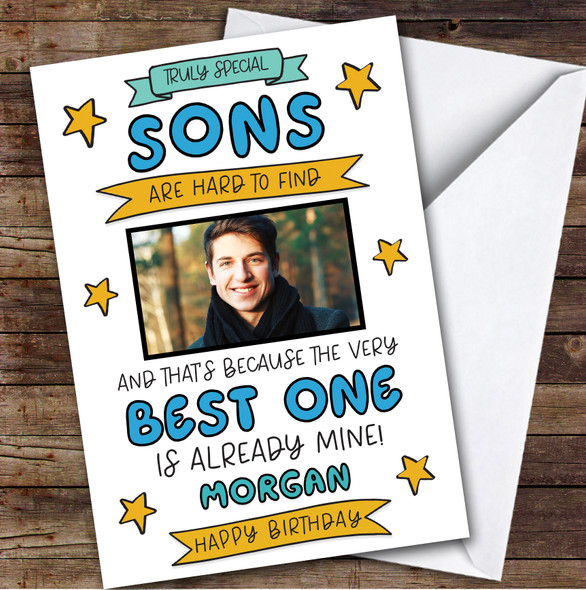 Birthday Card Personalised Son Photo Best One Is Mine