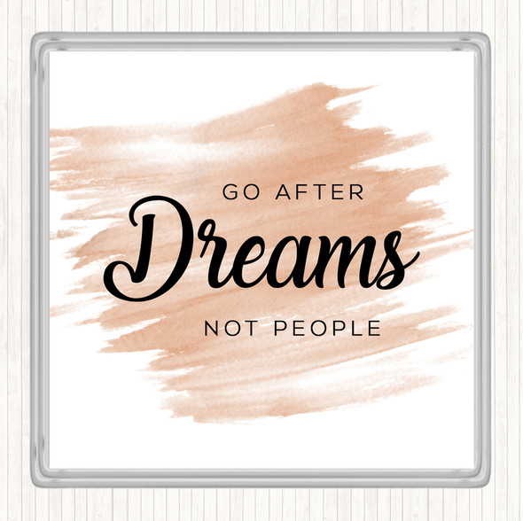 Watercolour Dreams Not People Quote Coaster