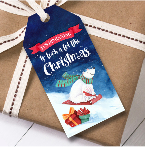 Christmas 12 Gift Tags For Anyone Looking Like Christmas Bear Sledge