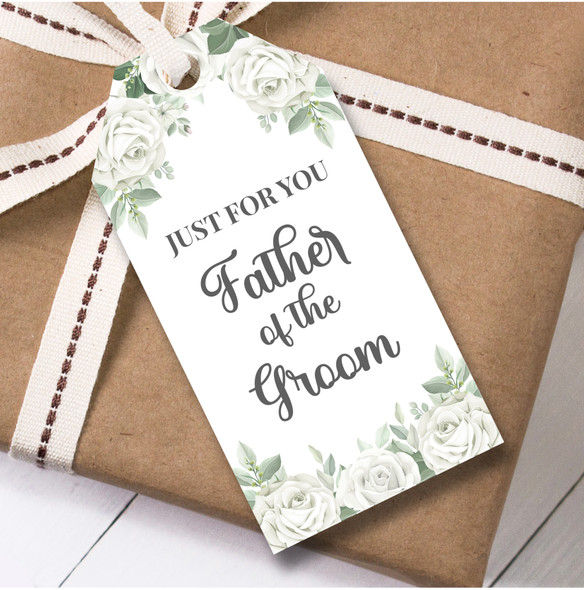 Wedding Day 12 Large Gift Tags For Father of the Groom Flowers Wedding Day