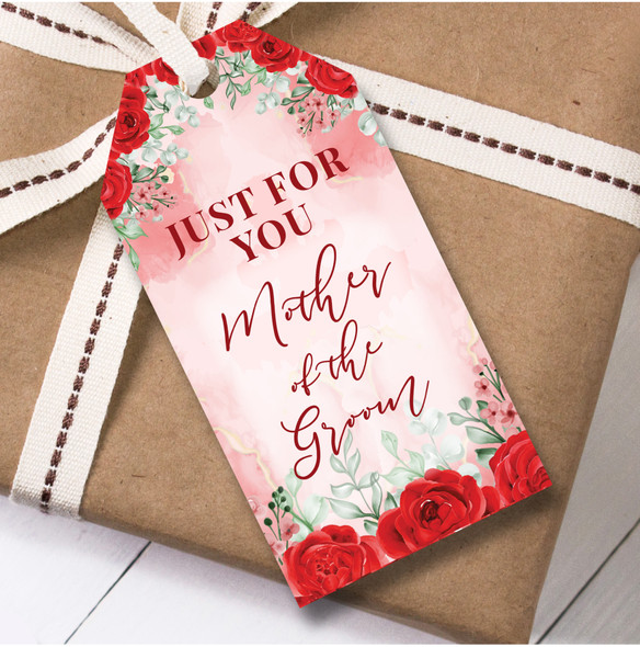 Wedding Day 12 Large Gift Tags For Mother of the Groom Red Wedding Day