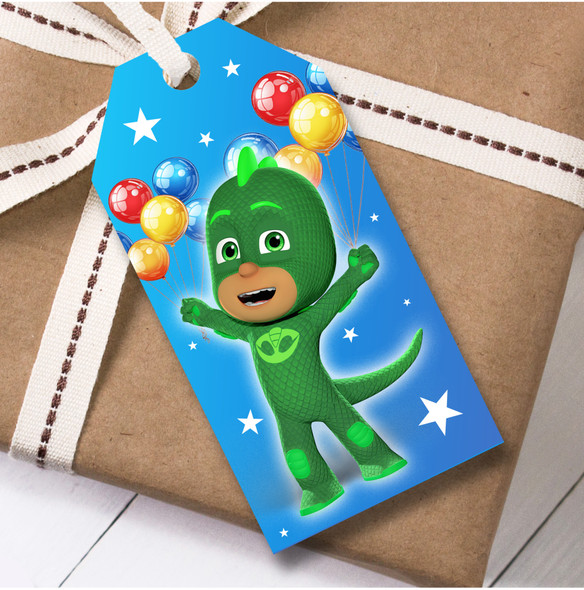 Birthday 12 Large Gift Tags Pj Masks Kids Birthday Design 1