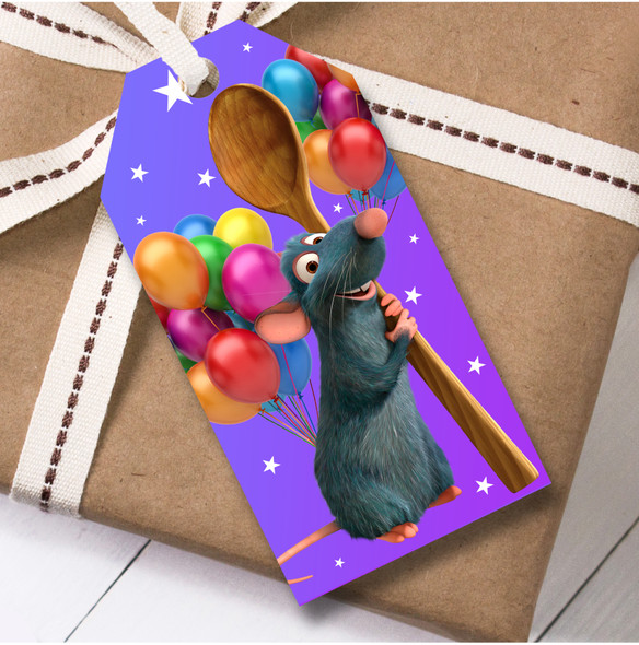Birthday 12 Large Gift Tags Disney Ratatouille Kids Birthday