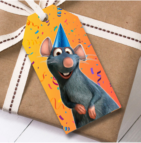 Birthday 12 Large Gift Tags Disney Ratatouille Kids Birthday Children's