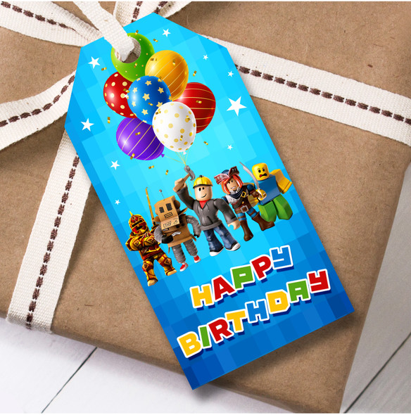 Birthday 12 Large Gift Tags Roblox Kids Birthday Gaming