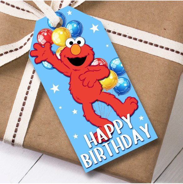 Birthday 12 Large Gift Tags Sesame Street Kids Birthday Design 2