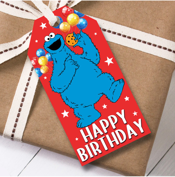 Birthday 12 Large Gift Tags Sesame Street Kids Birthday Design 4