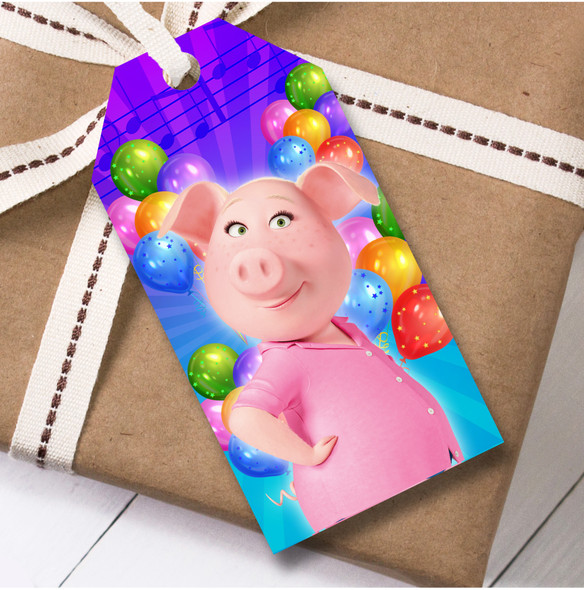 Birthday 12 Large Gift Tags Sing Kids Birthday Design 4