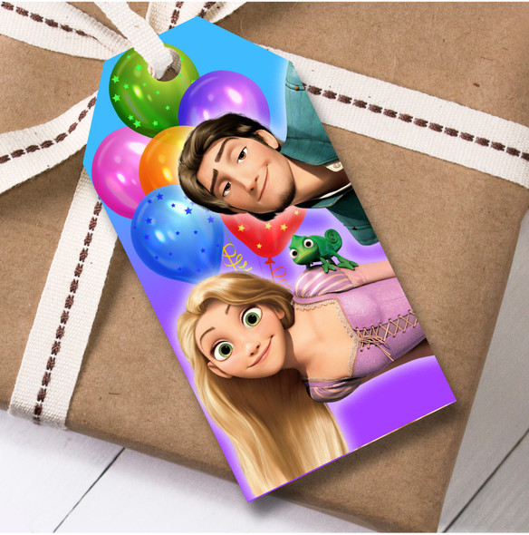 Birthday 12 Large Gift Tags Tangled Girls Kids Birthday