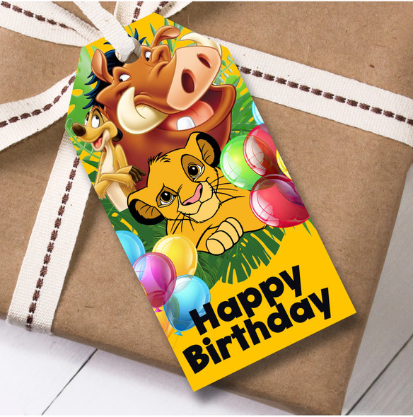 Birthday 12 Large Gift Tags The Lion King Kids Birthday Design
