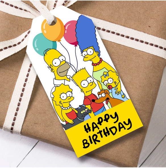 Birthday 12 Large Gift Tags The Simpsons Kids Birthday