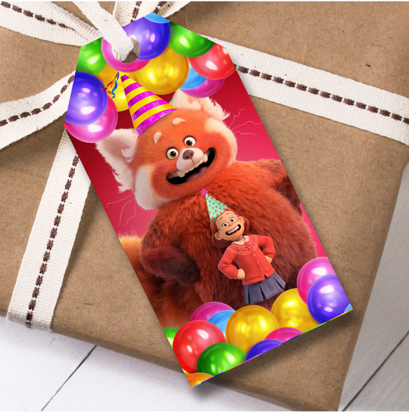 Birthday 12 Large Gift Tags Turning Red Kids Birthday