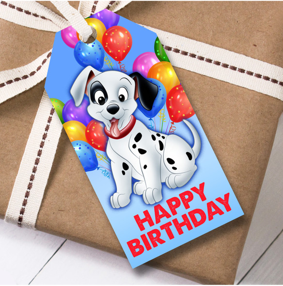 Birthday 12 Large Gift Tags Disney 101 Dalmatians Children's Kids Birthday