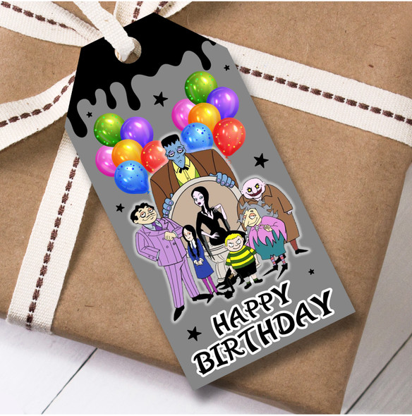 Birthday 12 Large Gift Tags Addams Family Kids Birthday