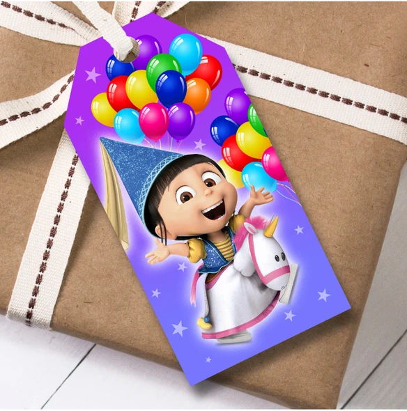 Birthday 12 Large Gift Tags Despicable Me Kids Birthday Design 5