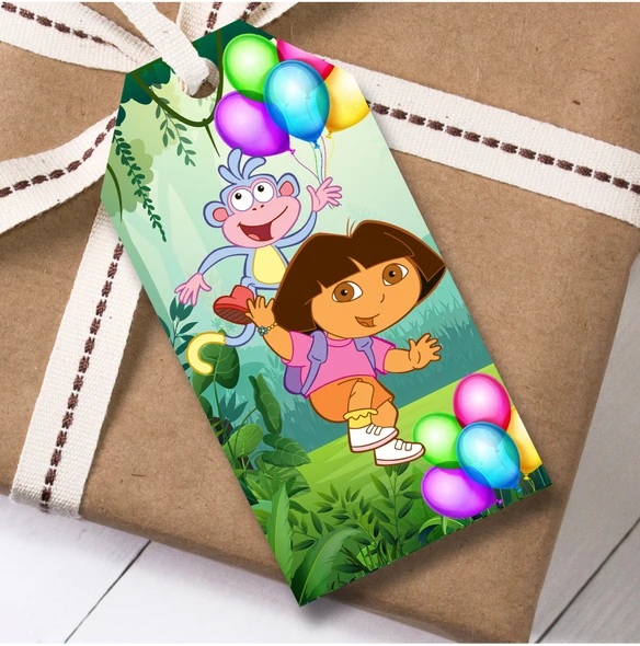 Birthday 12 Large Gift Tags Dora The Explorer Kids Birthday