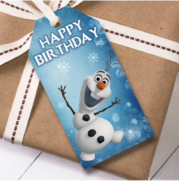 Birthday 12 Large Gift Tags Disney Frozen Olaf Kids Birthday