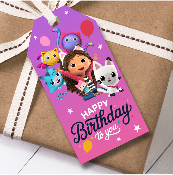 Birthday 12 Large Gift Tags Gabby's Dollhouse Kids Birthday Girls