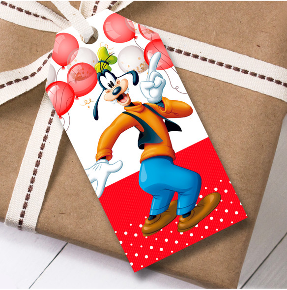 Birthday 12 Large Gift Tags Disney Goofy Mickey Mouse Kids Birthday