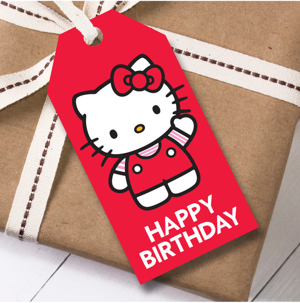 Birthday 12 Large Gift Tags Hello Kitty Girls Birthday Kids
